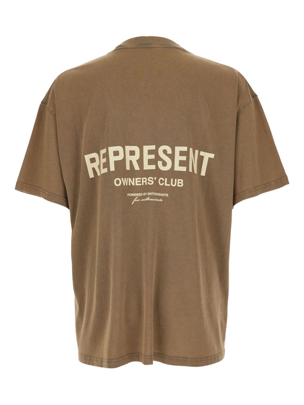 T-shirt con logo in marrone Represent - uomo 