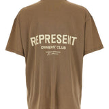T-shirt con logo in marrone Represent - uomo 