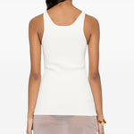 Canotta lavorata a maglia in bianco Toteme - donna 