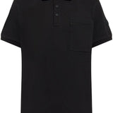 Polo con applicazione logo in nero Moncler - uomo 
