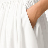 Gonna midi svasata in bianco Ami Paris - donna 