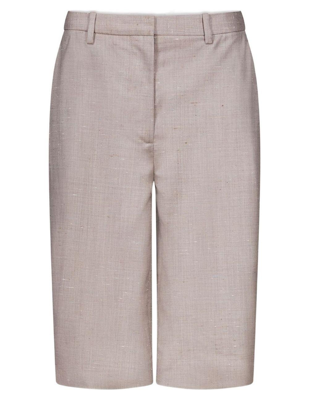 Shorts al ginocchio in beige Loulou de saison - donna 