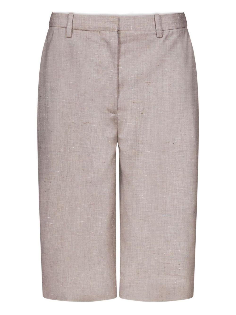 Shorts al ginocchio in beige Loulou de saison - donna 