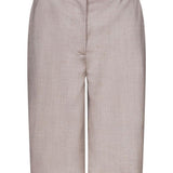 Shorts al ginocchio in beige Loulou de saison - donna 
