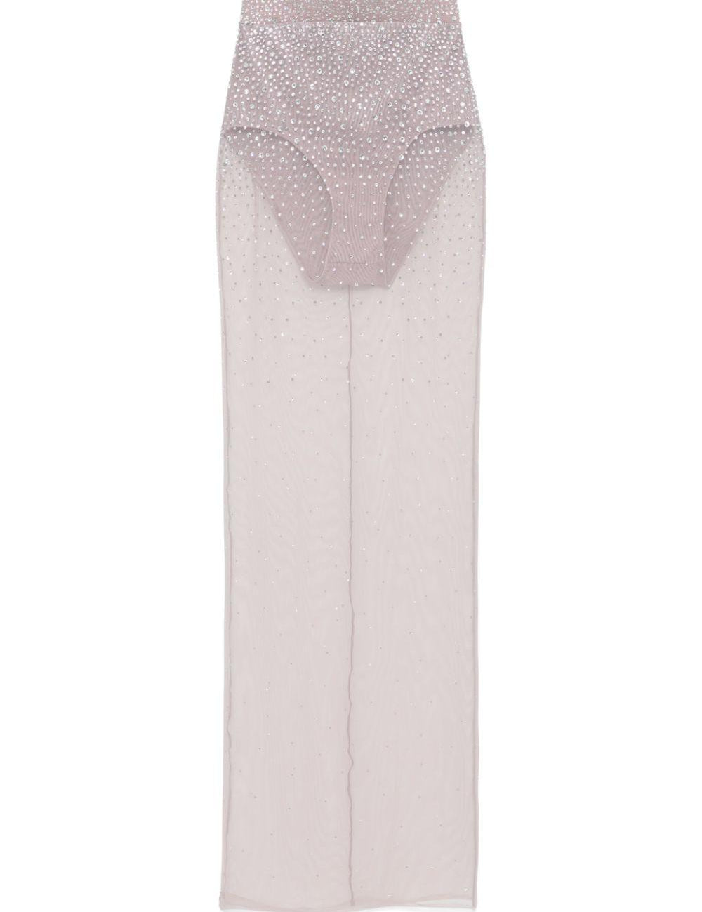 Gonna trasparente con cristalli in grigio Alex perry - donna 