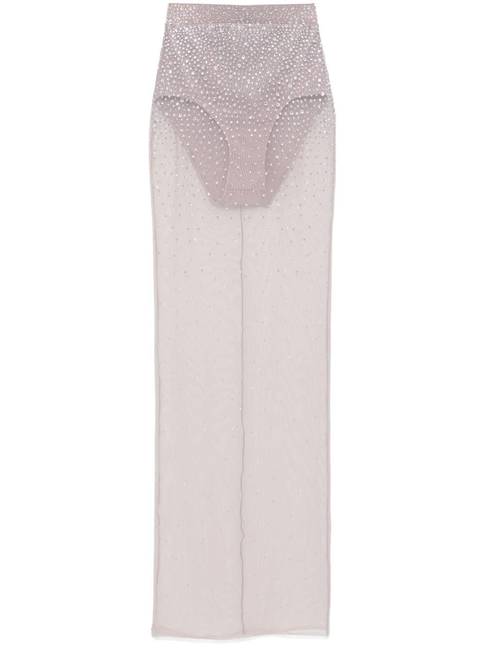 Gonna trasparente con cristalli in grigio Alex perry - donna 