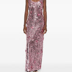 Abito lungo in paillettes in viola Simkhai - donna 