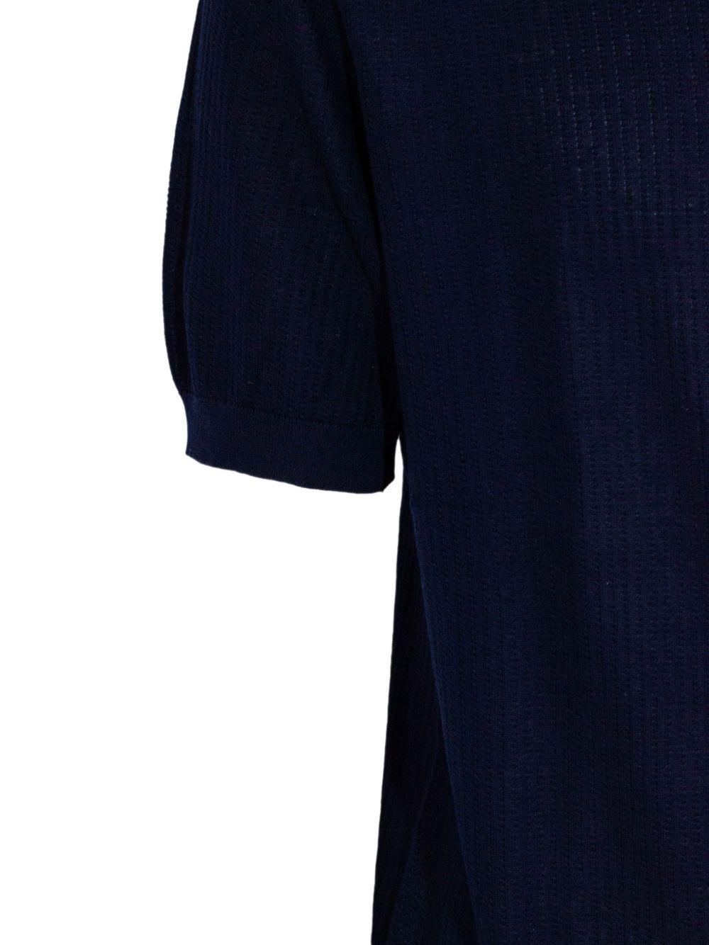 Polo con zip in blu Kangra - uomo 