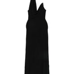 Abito lungo con scollo halter in nero Aya Muse - donna 