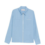 Camicia con zip a maniche lunghe in blu Marni - uomo 