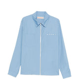Camicia con zip a maniche lunghe in blu Marni - uomo 