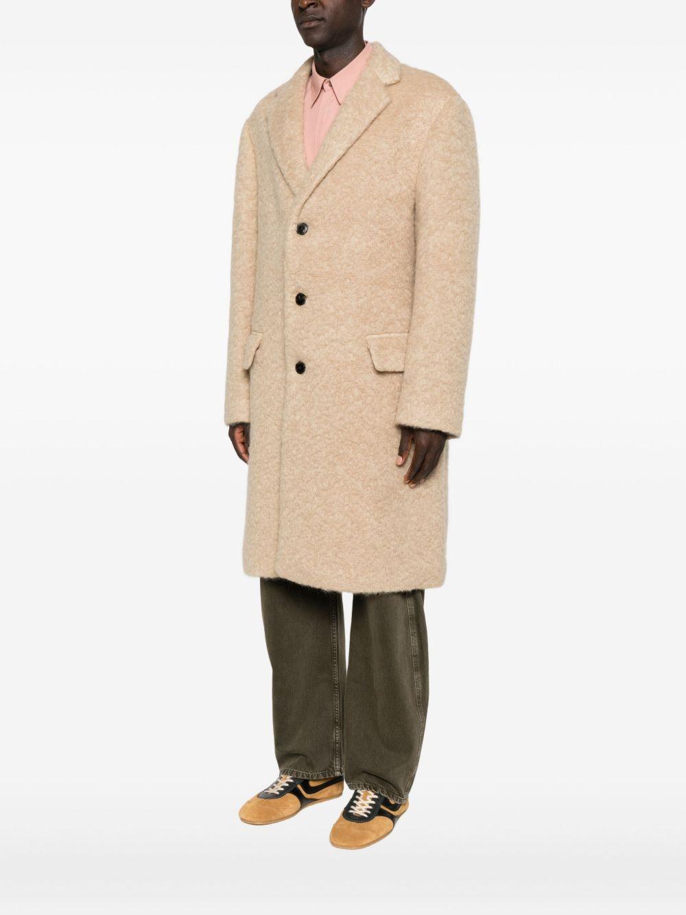 Cappotto monopetto rustic in beige Dries van noten - uomo 