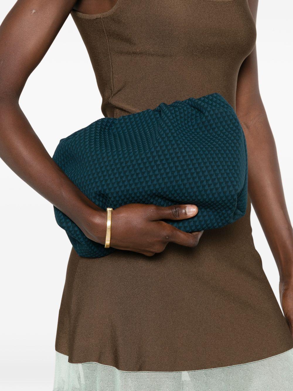 Clutch con motivo geometrico in blu Eres - donna 