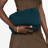 Clutch con motivo geometrico in blu Eres - donna 