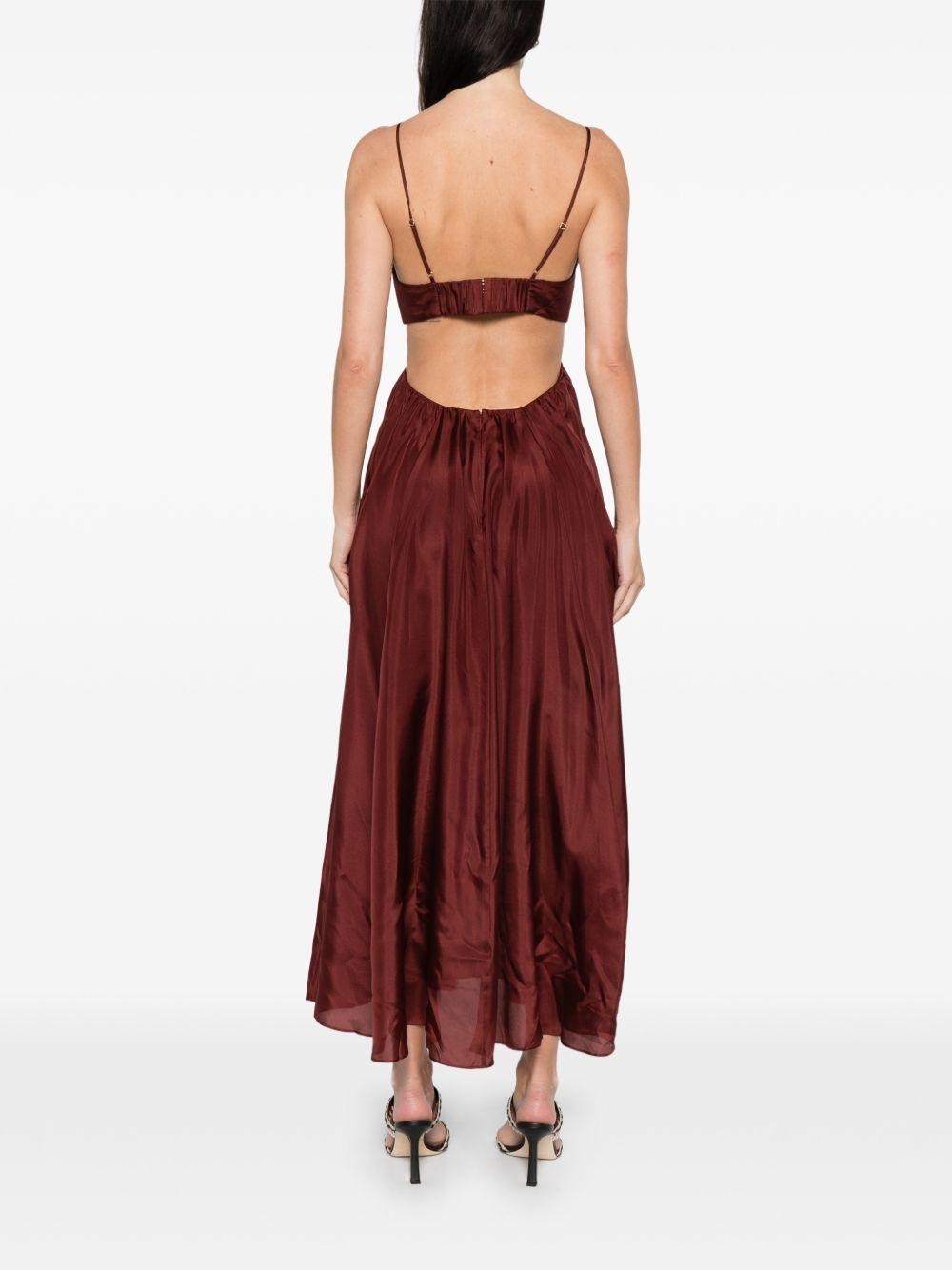 Abito con dettagli cut-out  in bordeaux Zimmermann - donna 