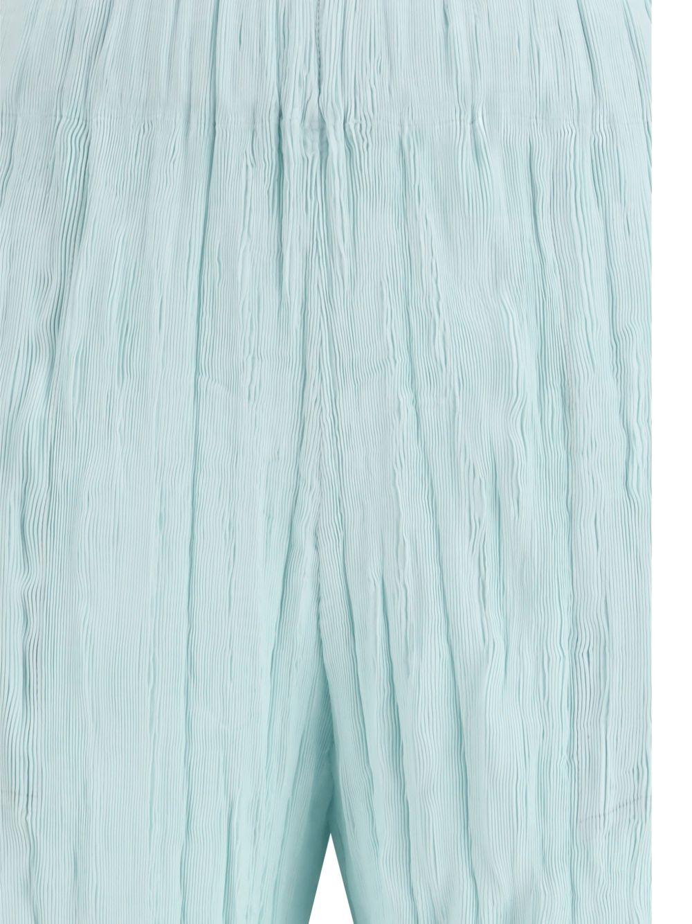 Pantaloni plissettati in azzurro gongdid design - donna 