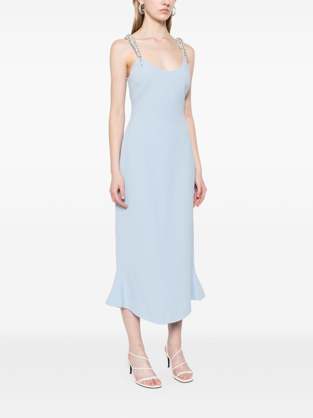 Abito con ricamo in azzurro chiaro David Koma - donna 