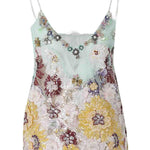 Top in pizzo con paillettes in beige Costarellos - donna 