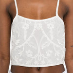 Top in pizzo con motivo floreale in bianco Maurizio - donna 