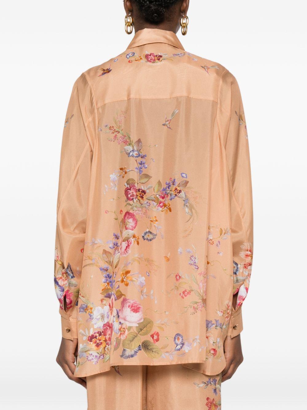 Camicia Patience a fiori in rosa pesca Zimmermann - donna 