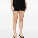 Shorts con paillettes in nero Thelaurent - donna 