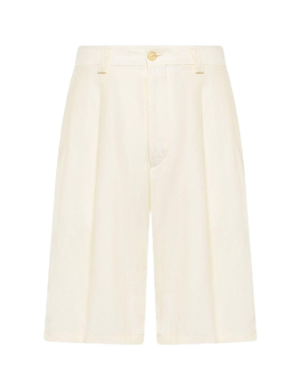 Shorts con bottone in bianco Laneus - uomo 