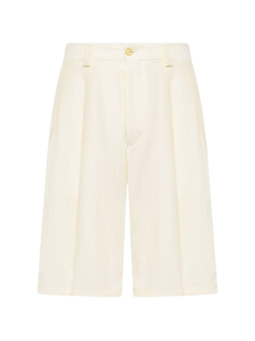 Shorts con bottone in bianco Laneus - uomo 