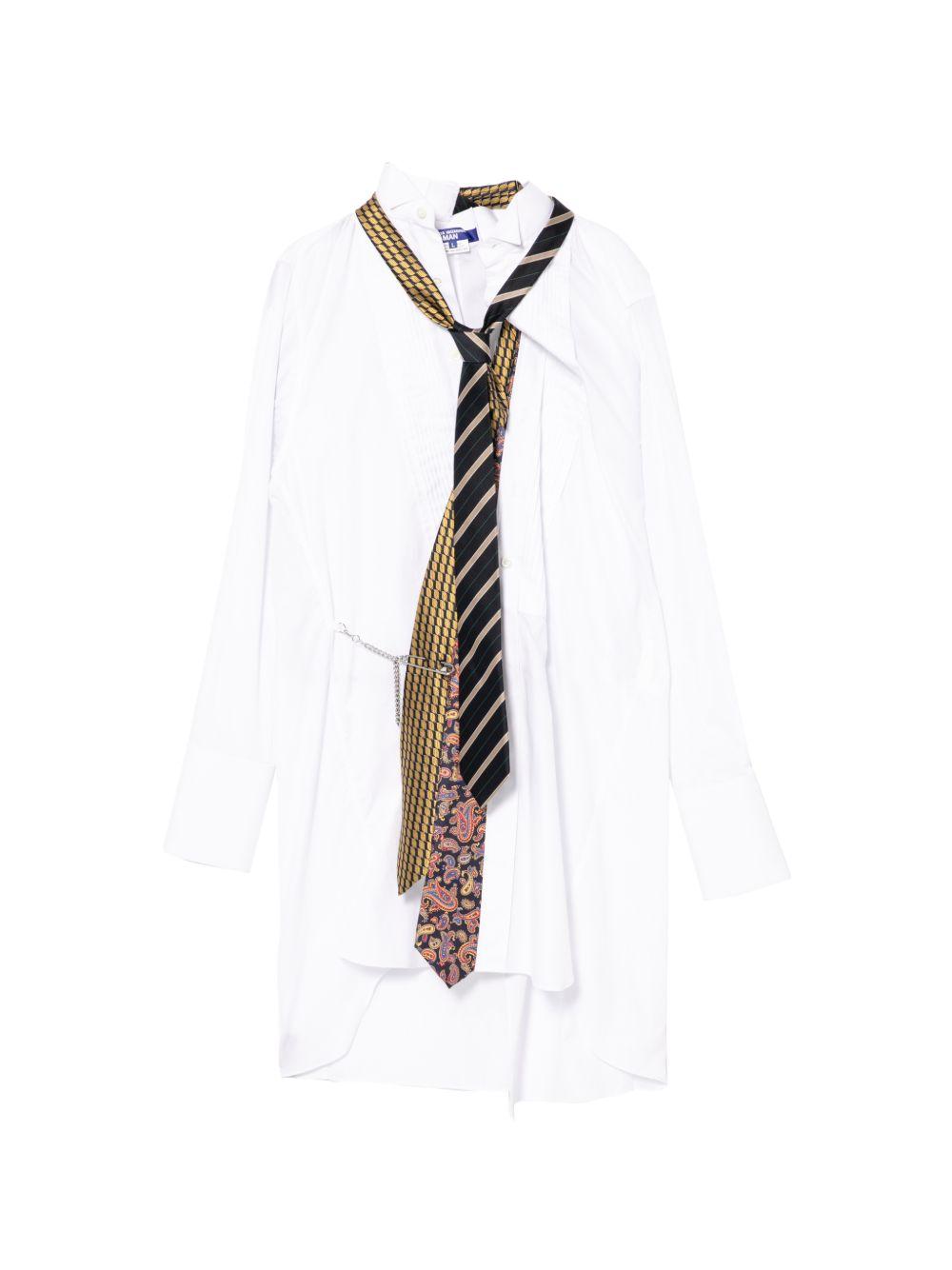Camicia con dettaglio cravatte in bianco Junya Watanabe MAN - uomo 
