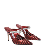 Mules Bing metallizzata e mesh in rosso Jimmy choo - donna 