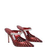Mules Bing metallizzata e mesh in rosso Jimmy choo - donna 