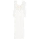 Abito lungo in pizzo bianco Alessandra Rich - donna 