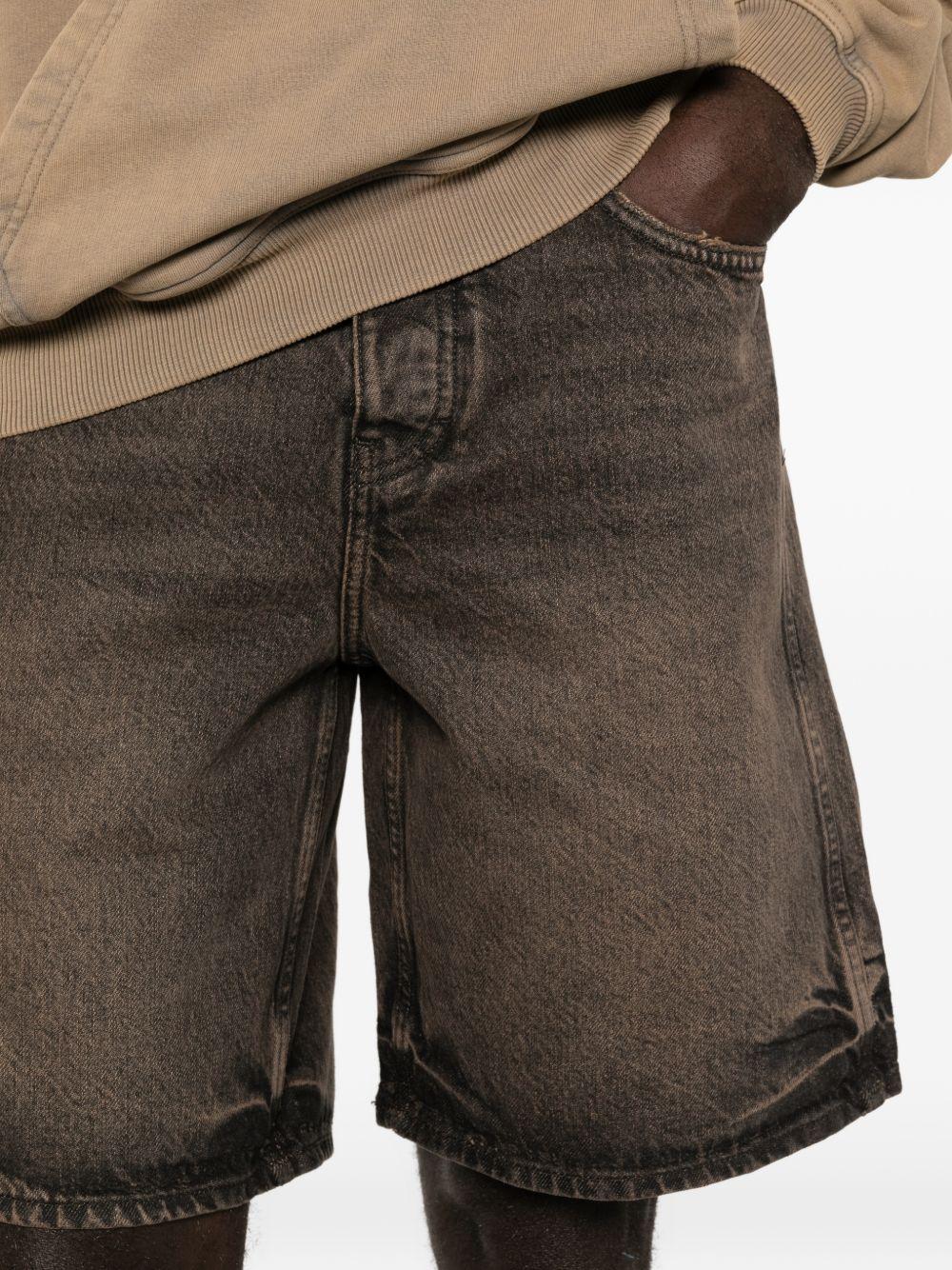 Shorts denim con cinque tasche in nero Represent - uomo 