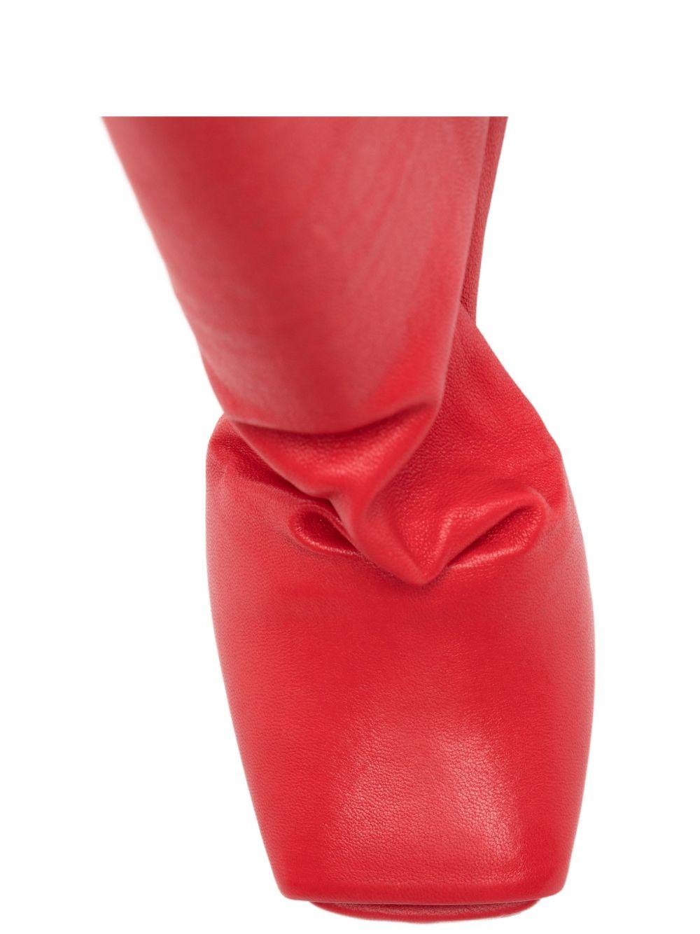 Stivali sopra il ginocchio in rosso Rick owens lilies - donna 