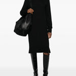Abito midi a collo alto in nero Toteme - donna 