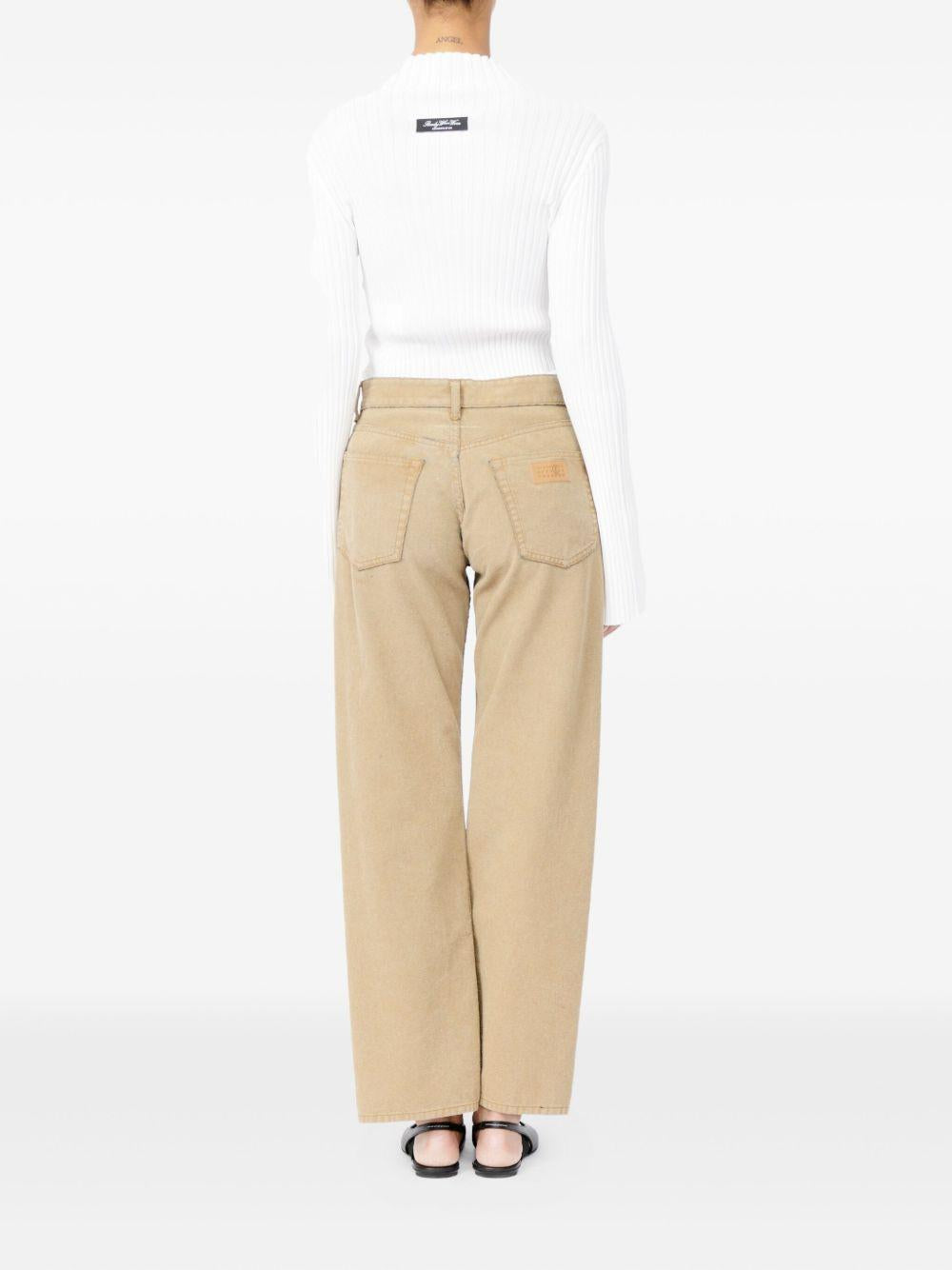 Jeans con bottoni in beige Mm6 maison margiela - donna 