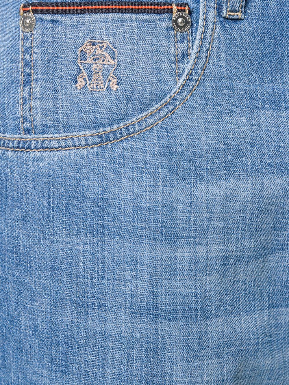 Jeans dritti in blu Brunello cucinelli - uomo 