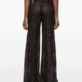 Pantaloni con motivo chevron in marrone Missoni - donna 