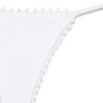 Slip bikini con laccetti laterali in bianco Jacquemus - donna 