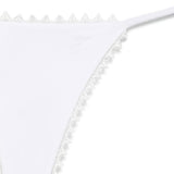 Slip bikini con laccetti laterali in bianco Jacquemus - donna 