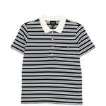 Polo con colletto a righe in beige e blu A.P.C. - donna 