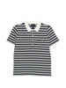 Polo con colletto a righe in beige e blu A.P.C. - donna