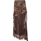 Gonna lunga con ruches camelia multicolore The andamane - donna 