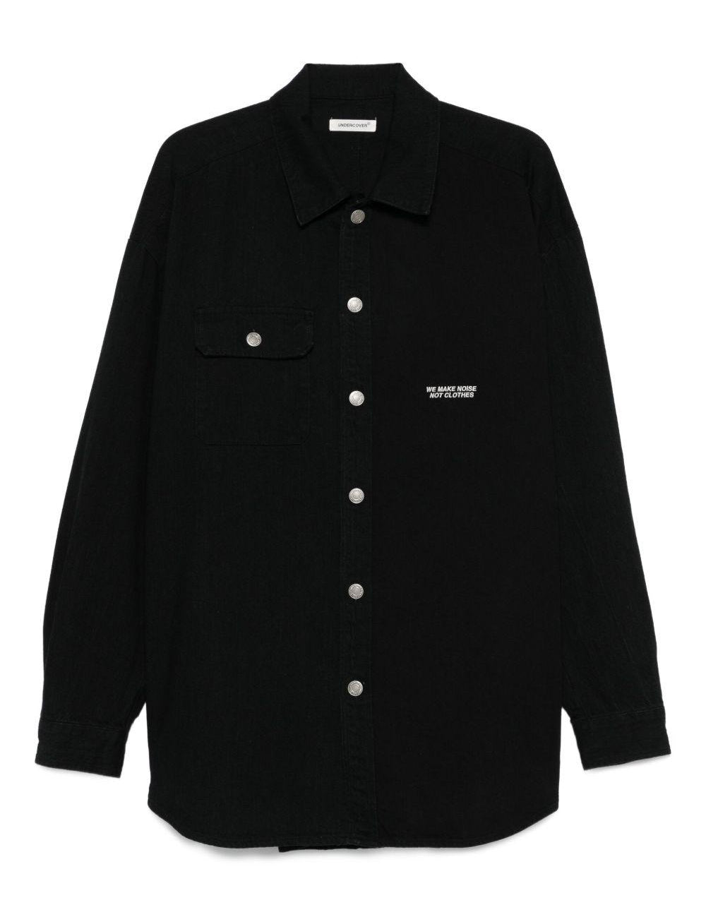 Camicia con abbottonatura in nero Undercover - uomo 