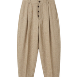 Pantaloni a vita alta pirde in beige Uma Wang - donna 