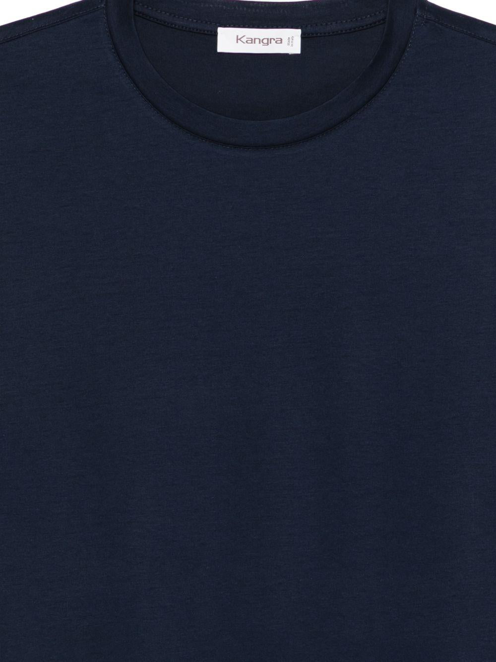 T-shirt girocollo in blu Kangra - uomo 