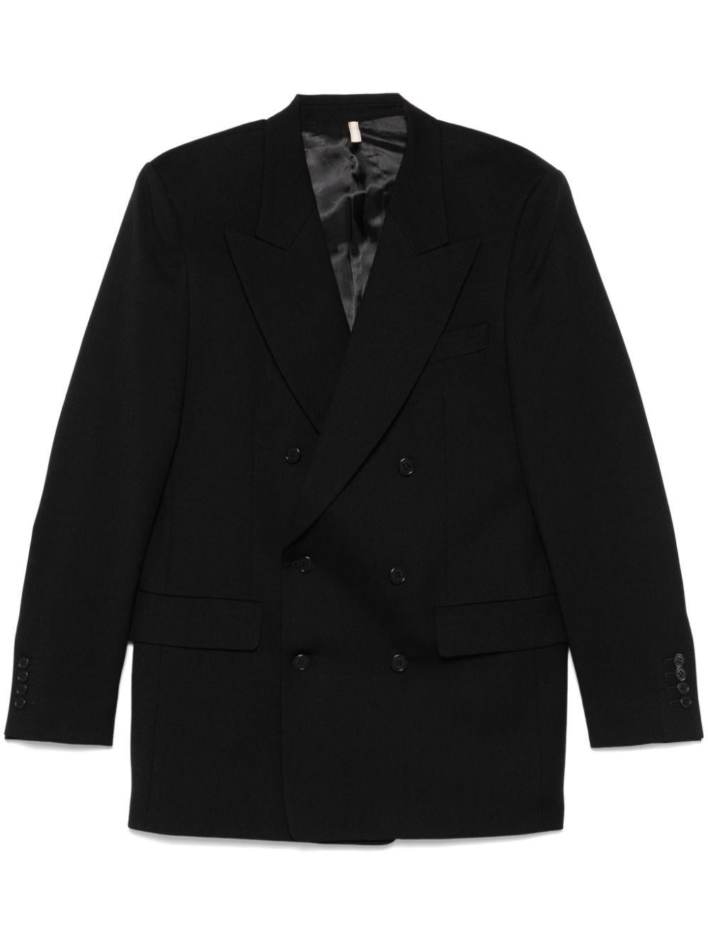 Giacca doppiopetto in nero Sunflower - uomo 