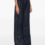 Jeans a gamba larga in blu Magda butrym - donna 