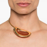 Collana aperta in agata in oro Panconesi - unisex 