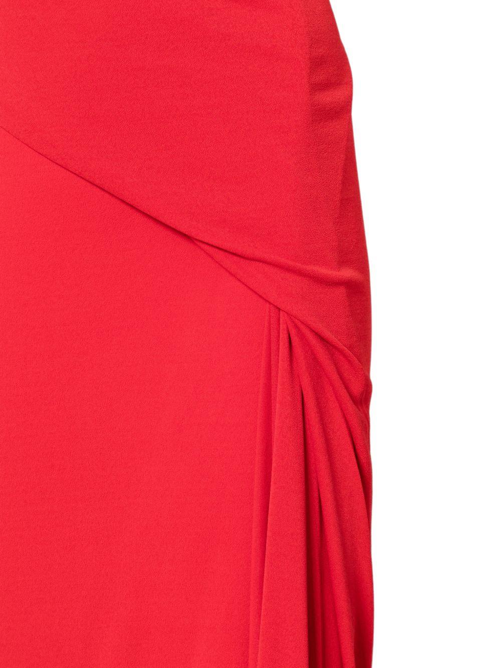 Gonna lunga drappeggiata in rosso Rick Owens Lilies - donna 