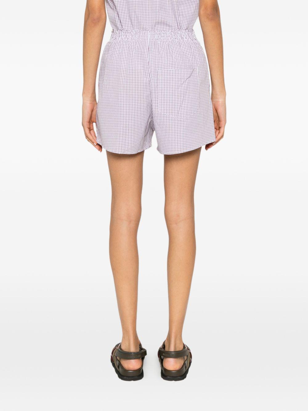 Pantaloncini a quadretti in bianco e marrone A.P.C. - donna 